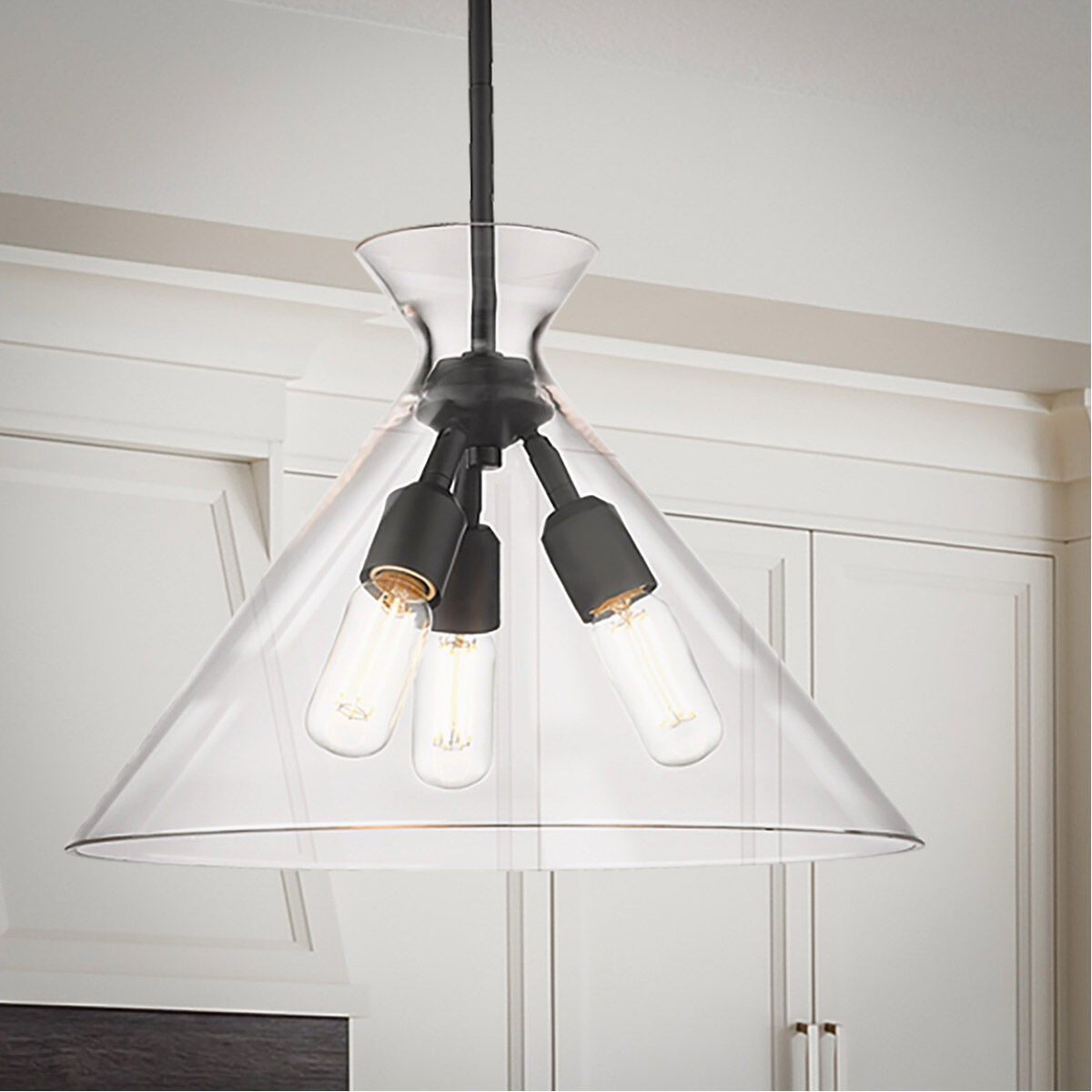 Black 3 pendant ceiling light top